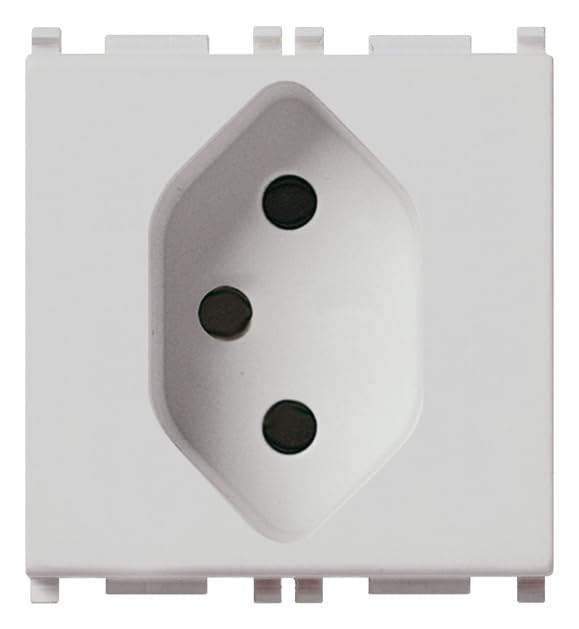 VIMAR Series Wall Mount - Socket 2-Pin + Earth 10 A Swiss Tipo 13 Silver