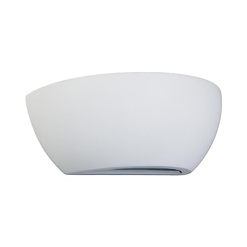 Lindby Gips Wandlampe weiß, bemalbar indirektes Licht Wandleuchte 1 flammig für Wohnzimmer Esszimmer Küche Flur Gipsleuchte Wand innen IP20
