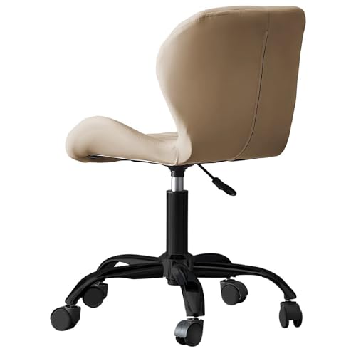 Image of Amazon Brand - Umi Home Swivel Height-Adjustable Faux Leather Office Computer Study Desk Chair for Salon, Spa in Sand Brown Color