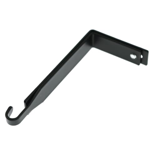 Maxmoral 2 peças de ganchos de treliça de metal preto com parafusos, cabide de cubículo ajustável, e