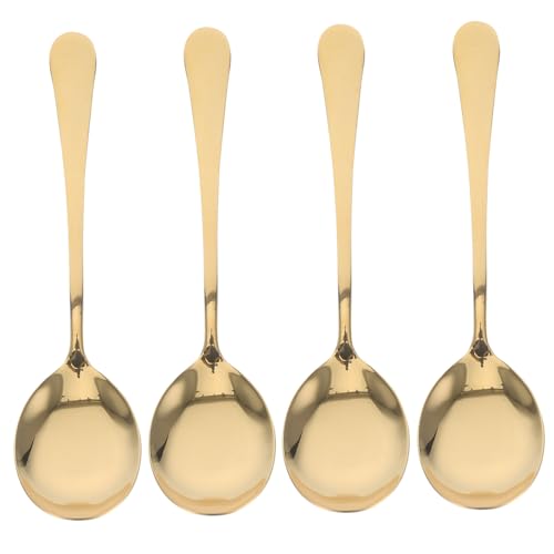 SOLUSTRE Stainless Steel Serving Spoons Set 4 Large Metal Spoons for Buffet Hotel Restaurant Versatile