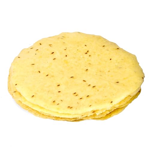 Image of Banarasi Potato Papad Jeera /Cumin Seeds 250gms | Handmade | Ready to Cook | 100% Vegetarian Indian Namkeen Snack | Crunchy Jeera Potato Papad |