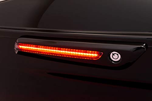 Ciro LED Lighted Saddlebag Hinge Covers Black with Smoke Lens
