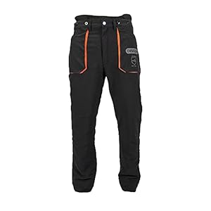 Oregon Yukon Kettensägen-Schnittschutzhose, Typ A Klasse 1, Größe 2XL (XXL, EU 58-60) (295435/2XL), Schwarz