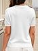 DAIMIDY Women's Crew Neck Sweaters Short Sleeve Summer Sweaters for Women Lightweight Knit Pullover Tops White, US M