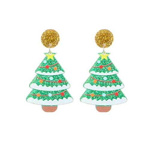 Boucle d'oreille sapin de Noël et alpaga pour illuminer vos tenues de fêtes en famille