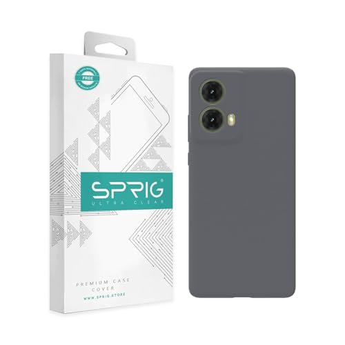 Image of SPRIG Compatible with Moto G85 Premium SilkTone (Liquid Silicone) Back Cover Drop Tested Shock Proof Mobile Case for Men, Women, Boys and Girls with Camera Protection (Dark Grey)