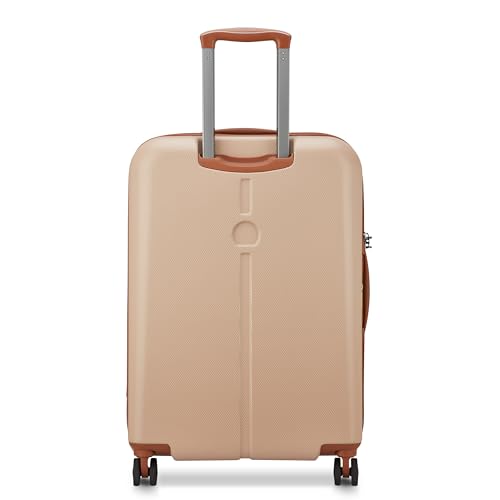 Image of DELSEY PARIS Lucette 66 cms Medium Check-in ABS /Polycarbonate Hard Sided 8 Wheels and Expandable Spinner Suitcase /Trolley Bag for Travel with TSA Lock- Sand