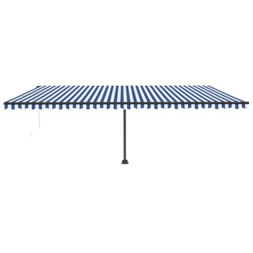Genérico Toldo de pie automático Azul y Blanco 600x300 cm,Toldos-3069806 Genérico Toldo de pie automático Azul y Blanco 600x300 cm,Toldos-3069806