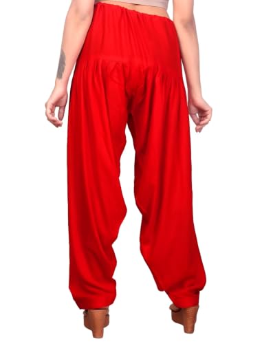 Image of FASHION GALLERY Women's Rayon Relaxed Fit Patiala Salwar with Full Length Drawstring Closure Type and Flexible Waist | Patiala Pant for Woman Free Size Fit Upto XXL