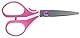 Wedo 9755009 Edelstahlschere Cut-it (13 cm gebürstet, Spezialschliff ergonomische Softtouch-griffe) pink/weiß