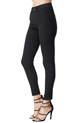 Kan Can Women's High Rise Solid Five Pocket Super Skinny Jeans2