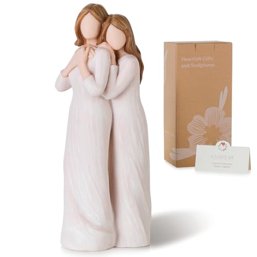 Storieme Unique Mother Daughter Back Hug Figurine Gifts for Mom Birthday