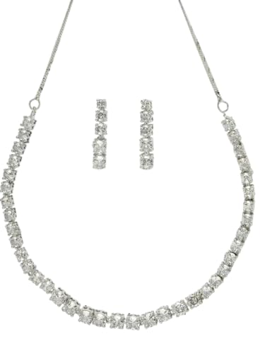 Juego de joyas bañadas en plata de alta joyería y latón DMZ-2330