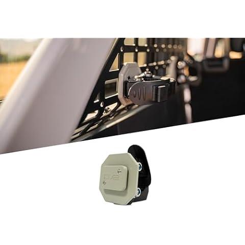 DV8 Offroad Quick Release Molle Panel Tool Mounts | Secures Your Tools & Accessories | Rotates for Endless Mounting Positions | 3 Color Varieties | Sold as a Pair (Gray) Cover