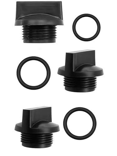 MSAOWUED Water Drain Thread Pump Plug & Seal O-Ring fits for Harbor Freight Predator 2 Inch 3 Inch Pump, Fit for Honda 2' 3' 4' Pump, Fit for Pacific HydroStar 63405 61986 68375 69774 Pump (3/pack)