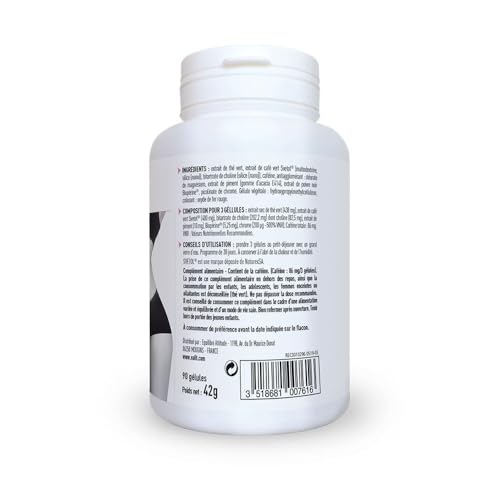 EAFIT MINCEUR - Burn Elixir - Bruleur de graisse puissant - Oxydation des Graisses - Cafeine - Piment - Poivre noir - Chrome - Choline - Thé vert - Adapté au sport - Marque Française - Végétarien - 90 Gélules – Image 3