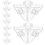 MOTHNUR 10 Stück Acryl Eckwinkelhalter Transparent mit Schrauben Kleine Winkelverbinder für Selbstgemacht Displayboxen und Regalbefestigung Stabile Montage und Wiederverwendbar
