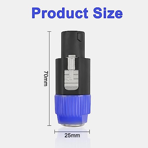 MEIRIYFA Adaptador Conector Speakon a 1/4 6.35mm NL4FX 2 PCS miniatura 6