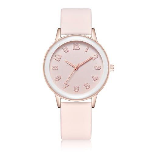 CIVO Reloj Mujer Analógico Silicona: Reloj Pulsera Mujer Rosa Minimalista Relojes...