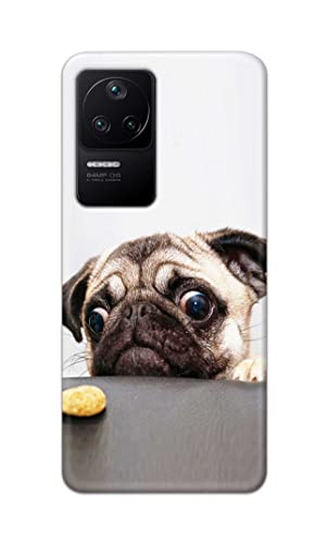 Image of PRINTFIDAA� Printed Hard Back Cover Case for Mi Poco F4 5G Back Cover (Pug Dog) -2808