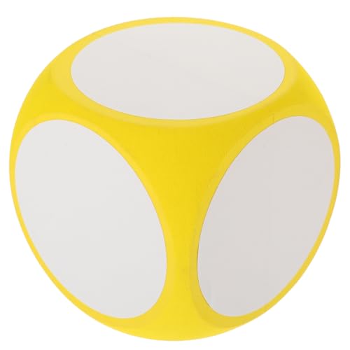 Yardwe Dados Grandes De Espuma 4 Pulgadas En Blanco para Escribir Y Borrar Dados Reutilizables para Juegos De Mesa Educativos En Clases Y Fiestas