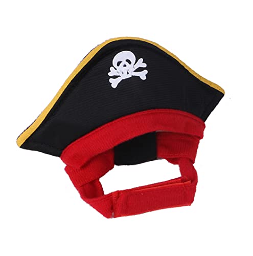 XIAOYU 3 Pieces Halloween Dog Pirate Costume Set - Pet Hat, Skull Triangle Bandana, and Blindfold for Dog Cat Cosplay Black - Image 3