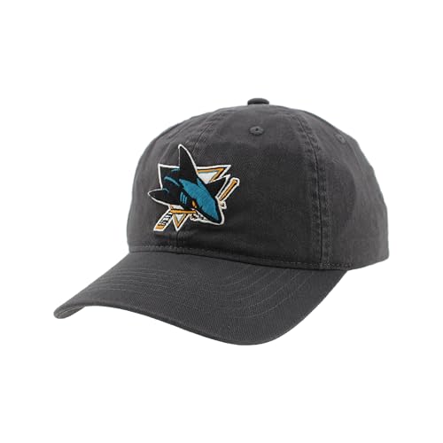 San Jose Sharks NHL Officially Licensed Adjustable Hat Scholarship Icon Charcoal