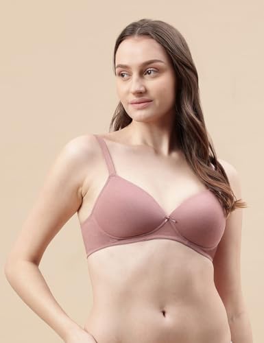 Image of Marks and Spencer Womens Cotton Mix Plain Sweetheart Neck Bra T33 3208K 38 DD Brown