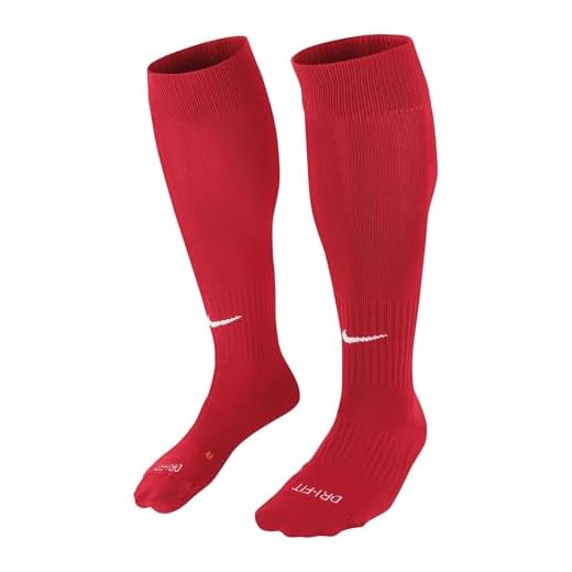 Nike Unisex Classic Dri-Fit- Smlx Fußballsocken Fußballsocken Knee High Classic Football Dri Fit, Varsity Rot / Weiß, Gr. 42-46