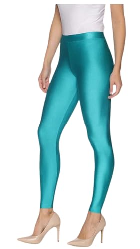 Image of Women's Nylon Shimmer Leggings | Ankle Length | Slim Fit | Stretchable Spandex Leggings | Shiny Finish | Casual Wear & Special Occasion