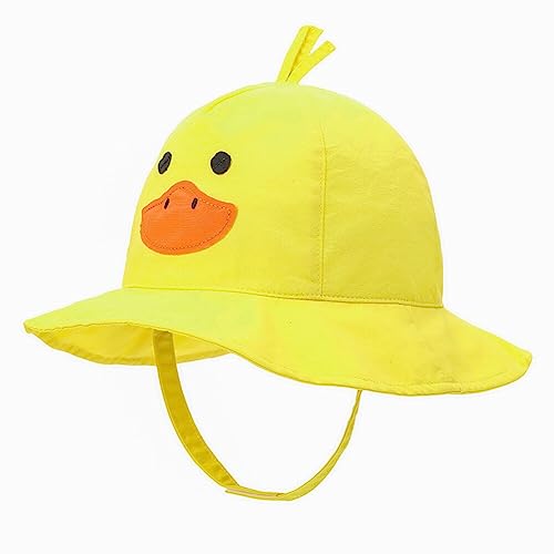 Frog Hat Cute Frog Bucket Hat Cotton Sun Hat Summer Travel Beach Cartoon Fisherman Hat for Men Women Adult Teens (Duck)