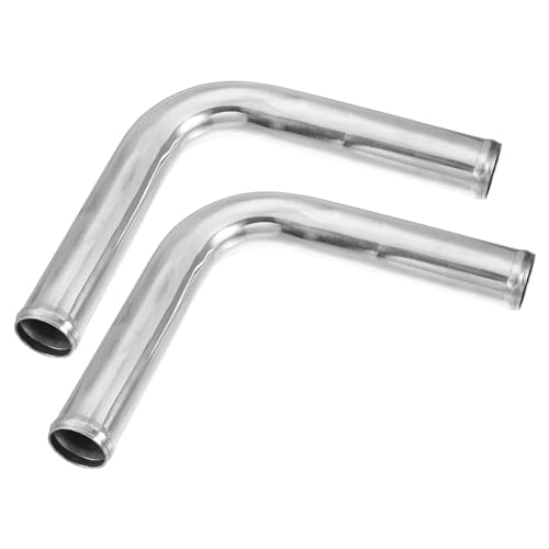 ACROPIX OD 1.50" 38mm Leg Length 6" 152mm Car Aluminum Alloy Tube Intercooler Pipe 90 Degree Bend Elbow Air Intake Joiners Tubing - Pack of 2