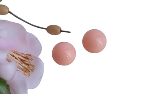 Orecchini Corallo Bamboo rosa 8 mm, argento 925, orecchini lobo, gioielli italiani