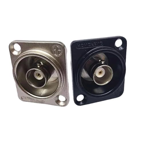 Adaptador BNC Doble Tipo D Plateado con Montaje en Chasis de Panel Coaxial 5