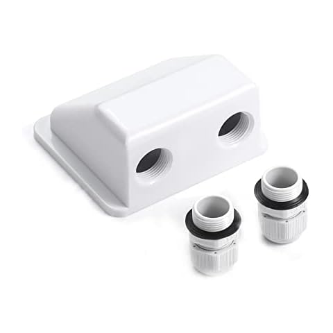 enjoy solar ABS 2-Way Cable Grommet Solar Module Holding Spoiler in White, Ideal for Motorhomes Caraven Boats Cover