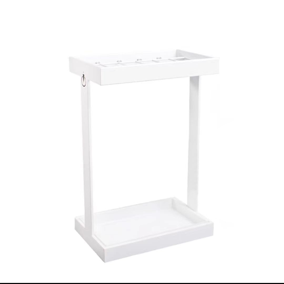 BHFPFZA Sturdy Metal Umbrella Stand with Removable Drip Tray, Modern Commercial Umbrella Holder for Entryway, Stylish and Functional Umbrella Storage Solution