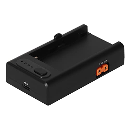 F550 NPF Battery Adapter Plate, Type C, USB A and D Tap 3 Output, Type C Fast Input, 4 Indicator Lights Battery Adapter Plate for NP F Series Batteries