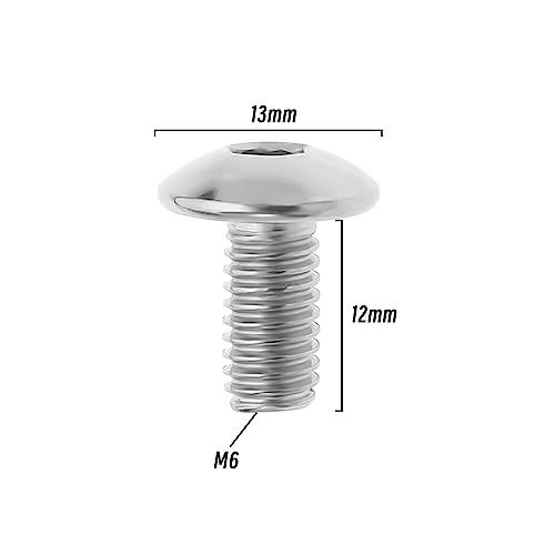 EMSea 20 Stück M6 x 12 mm Motorrad-Befestigungsschrauben Ersatz kompatibel mit Honda kompatibel mit Yamaha Motorrad-Verkleidungsschrauben