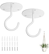 Mkono Ceiling Hooks for Hanging Plants, Metal Plant Hanger Bracket Wall Mount Hooks for Hanging B...