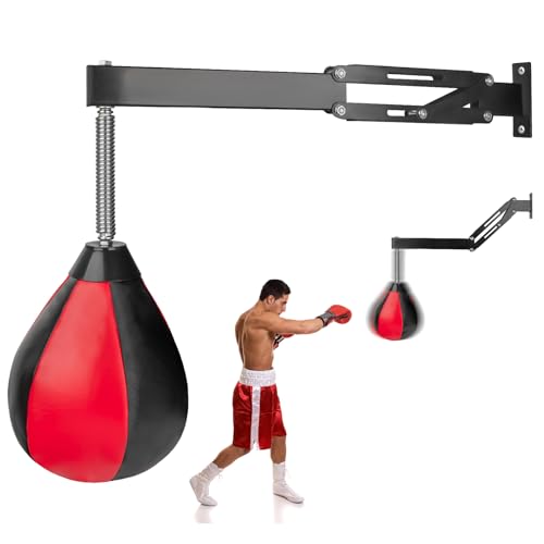 Speed Bag Boxing Set with Wall Mount & Adjustable Height