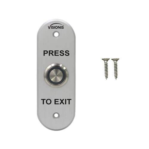 Visionis Vis-7036 Indoor Outdoor Weatherproof Ip65 Stainless Steel Doorbell Type Request To Exit Button Oval Shape For Door Access Control With Led Nc Com And No Output #TOP2