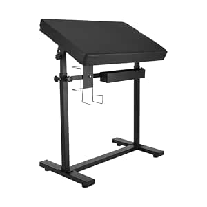 Heavy Duty Tattoo Arm Rest, Tattoo Armrest Stand with PU Leather Soft Sponge, Oversized Armrest Tattoo with Rack and Storage Compartment, Adjustable Height & Angle