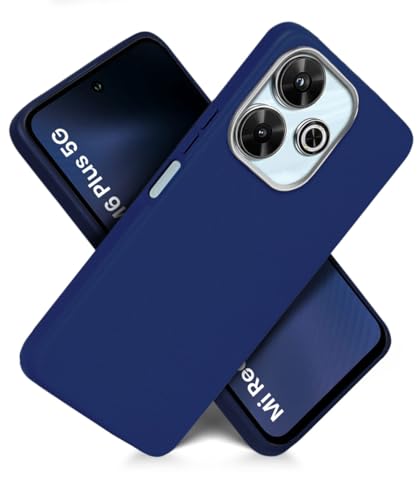 Image of WOW IMAGINE Back Cover for Mi Redmi 13 5G | Poco M6 Plus 5G | Ultra Slim Flexible Non-Slip Grip | Inner Fabric | Metal Camera Ring & Lightweight Soft Silicone Mobile Case - Blue