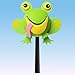 Tenna Tops Green Frog Car, Truck, SUV Antenna Topper Decor Auto Accessory - Fits Thin Style Antenna