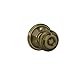 Schlage F10 V GEO 609 Georgian Door Knob, Hall & Closet Passage Lock, Antique Brass