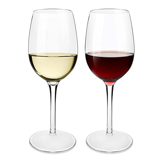 MICHLEY Okrossbara plaströd/vita vinglas 355 ml/354 ml återanvändbara 100 % Tritan-plast okrossbara vinbägare gåva set med 2, BPA-fria och diskmaskinssäkra