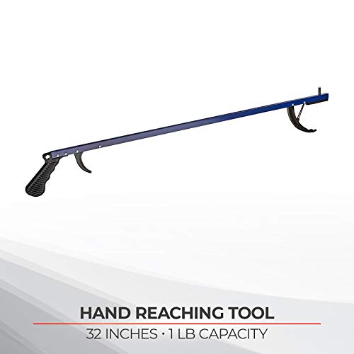 Sammons Preston Reacher, Blue, 32 Inch, Grabber Reacher Tool, Lightweight Trash Picker Grabber