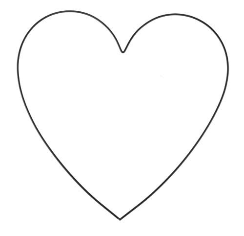 GLOREX 6 1294 407 Metal Frame Heart for Crafts Approx. 28 cm, Coated in Black, Ideal for Dream Catchers Macrame