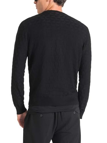 Pull noir Antony Morato pour homme avec finitions haut de gamme